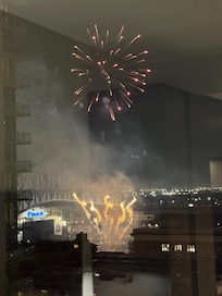 Fireworks from the Astros Stadium