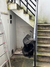 This is your view as you descend into the dungeon vrbo.