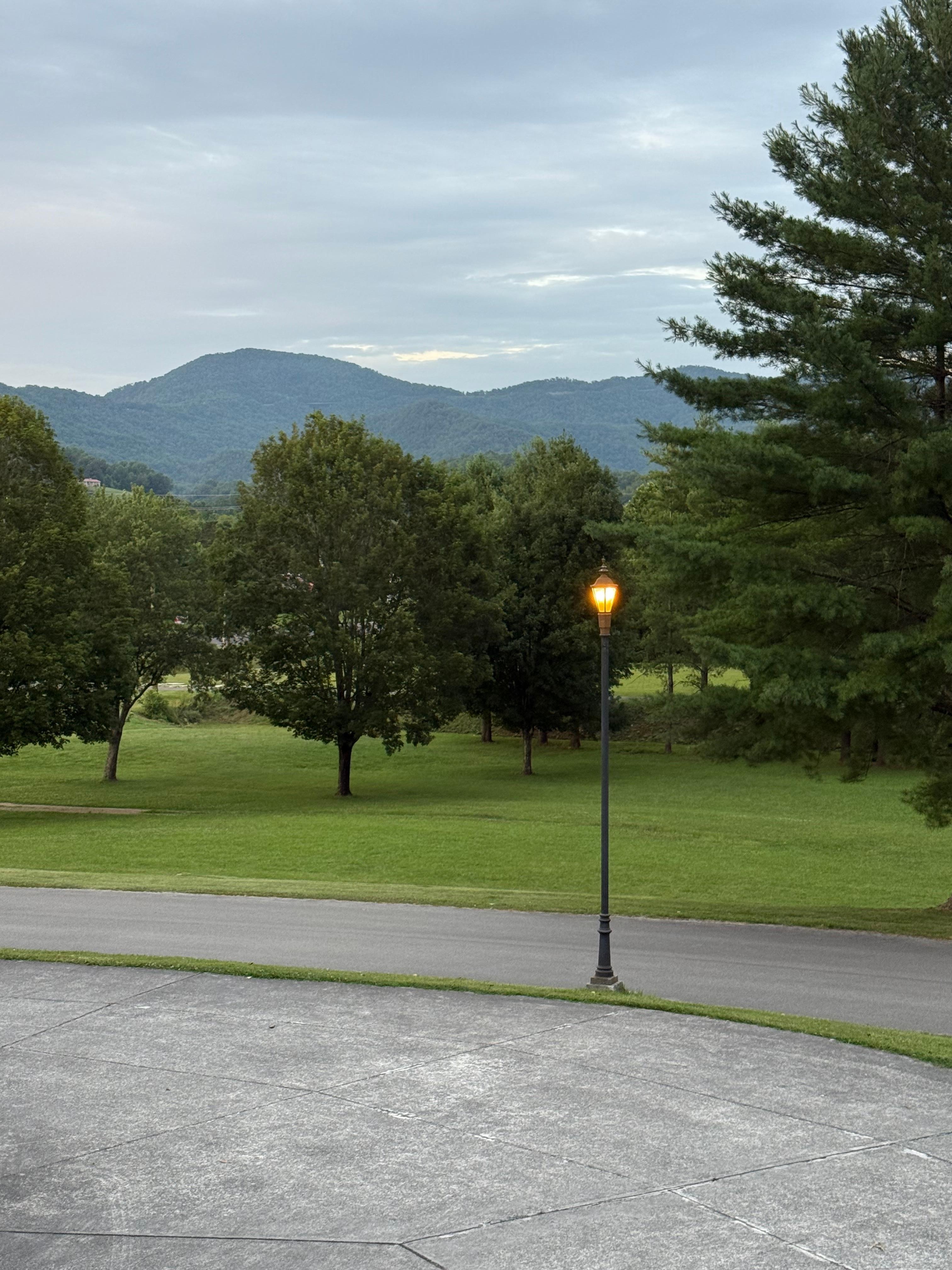 View from balcony.