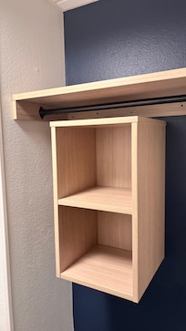 The dresser/clothing storage