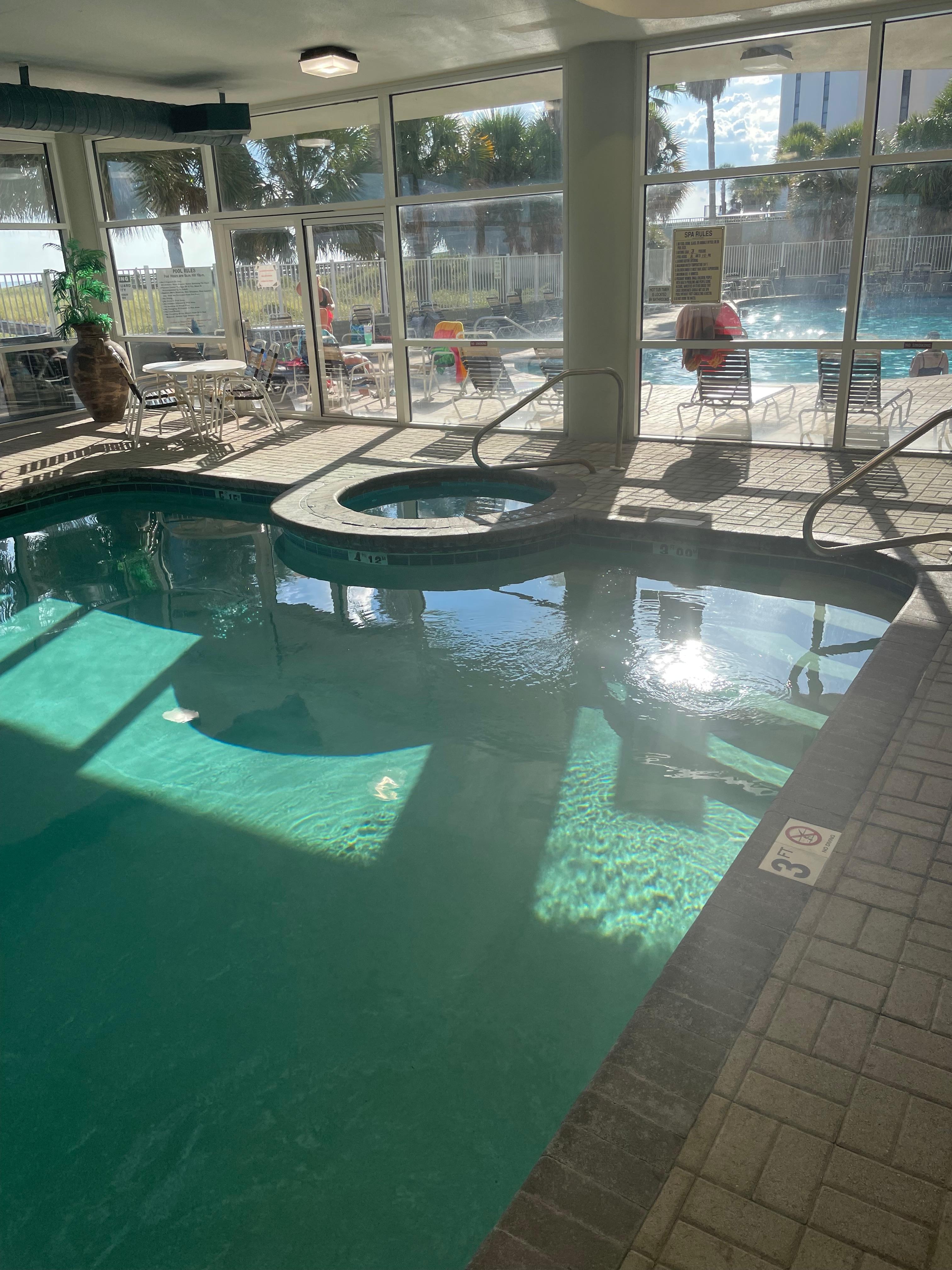 Indoor pool and hot tub