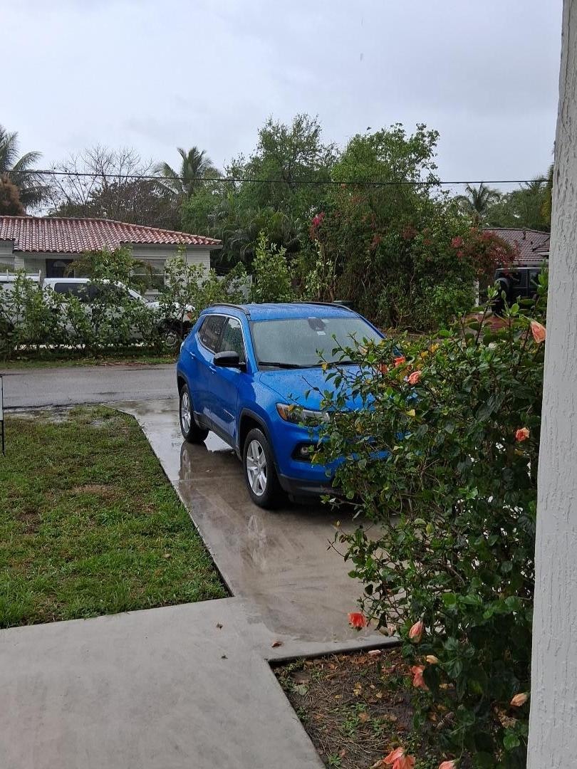 Looking out the front door 