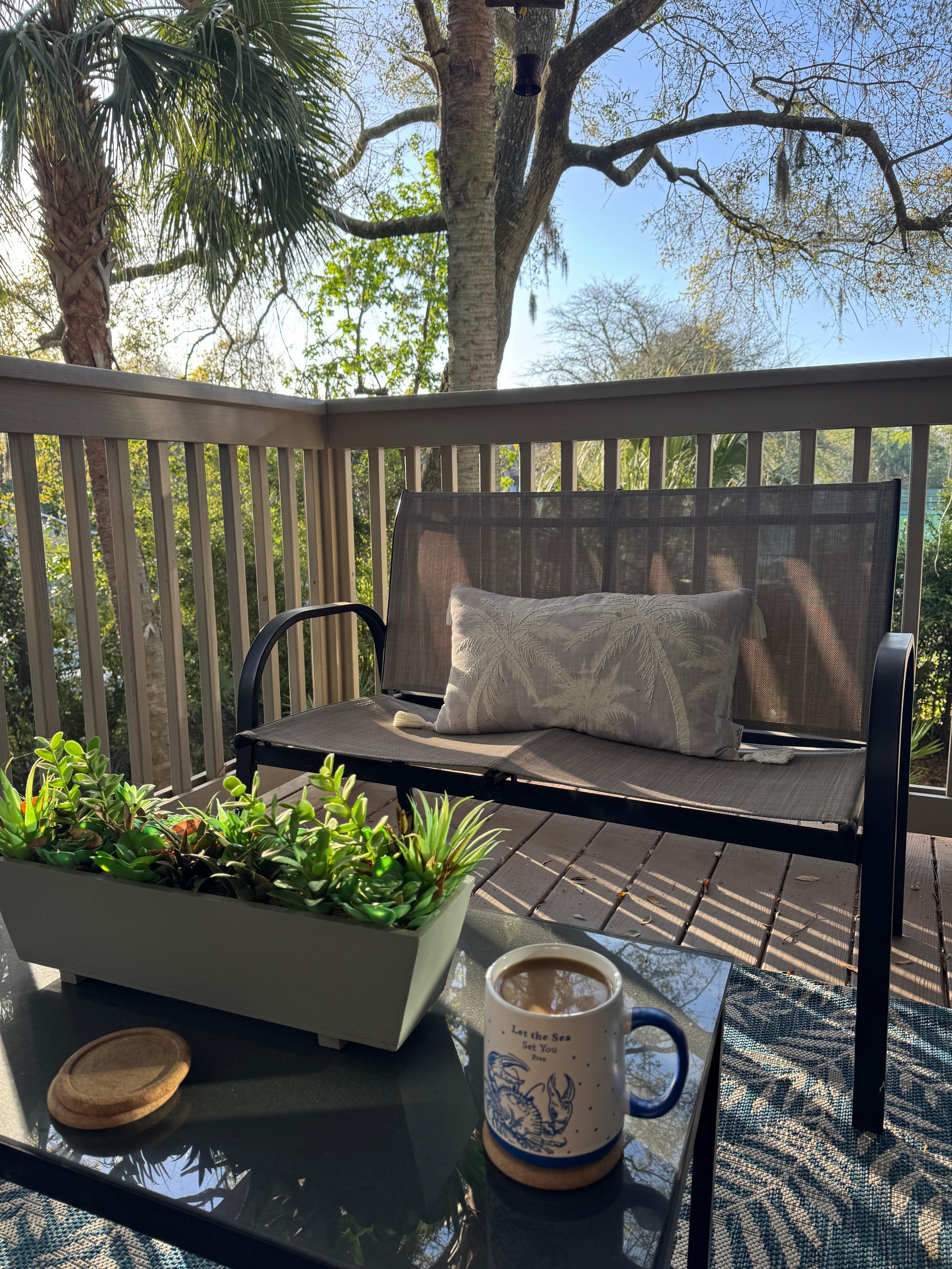 Morning coffee on the patio!