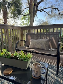 Morning coffee on the patio!