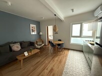 Living area, kitchen