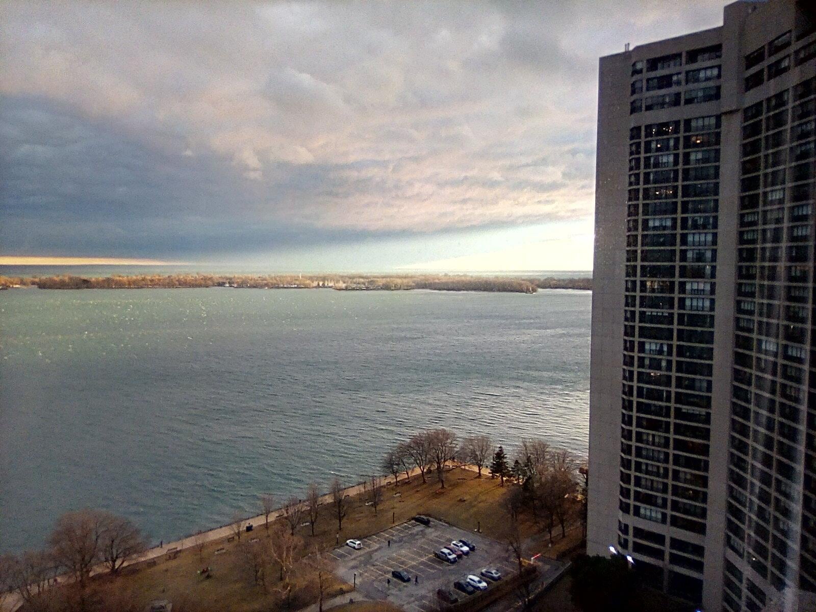 Great view of Lake Ontario from our room window.