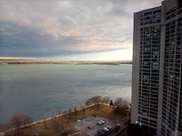 Great view of Lake Ontario from our room window.