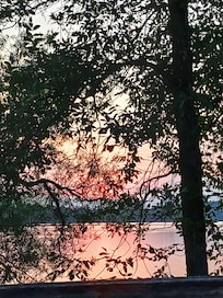 Amazing sunset right out of the patio doors