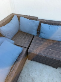 No cushions to sit on as advertised