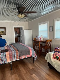 This is the interior with a King bed