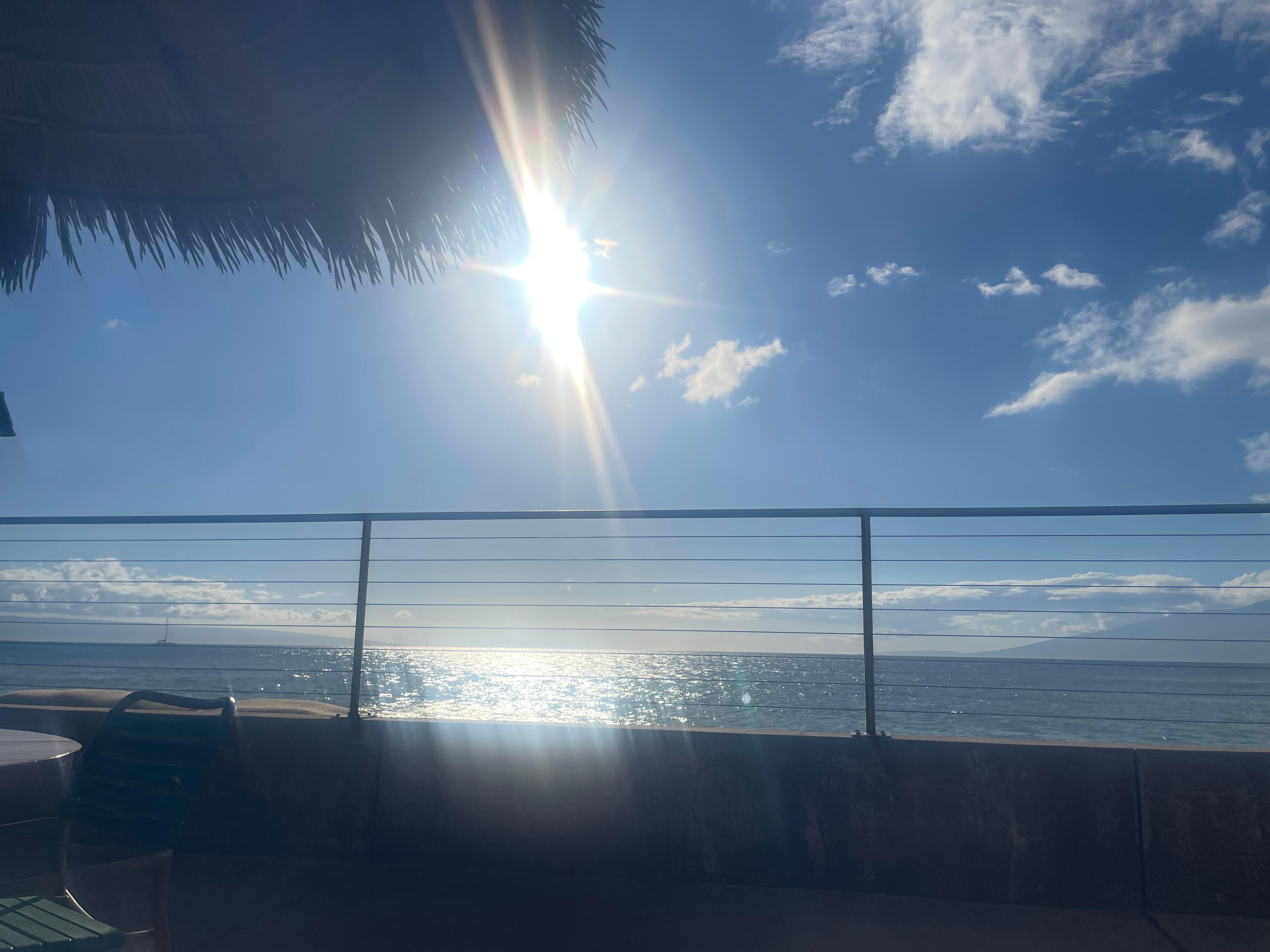 View of the ocean from the pool.