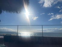 View of the ocean from the pool.