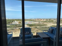 Sewage plant view from living room/ balciny