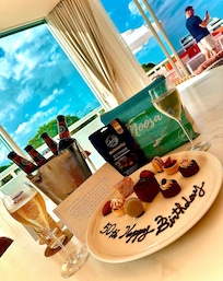 Birthday surprise on arriving to our room