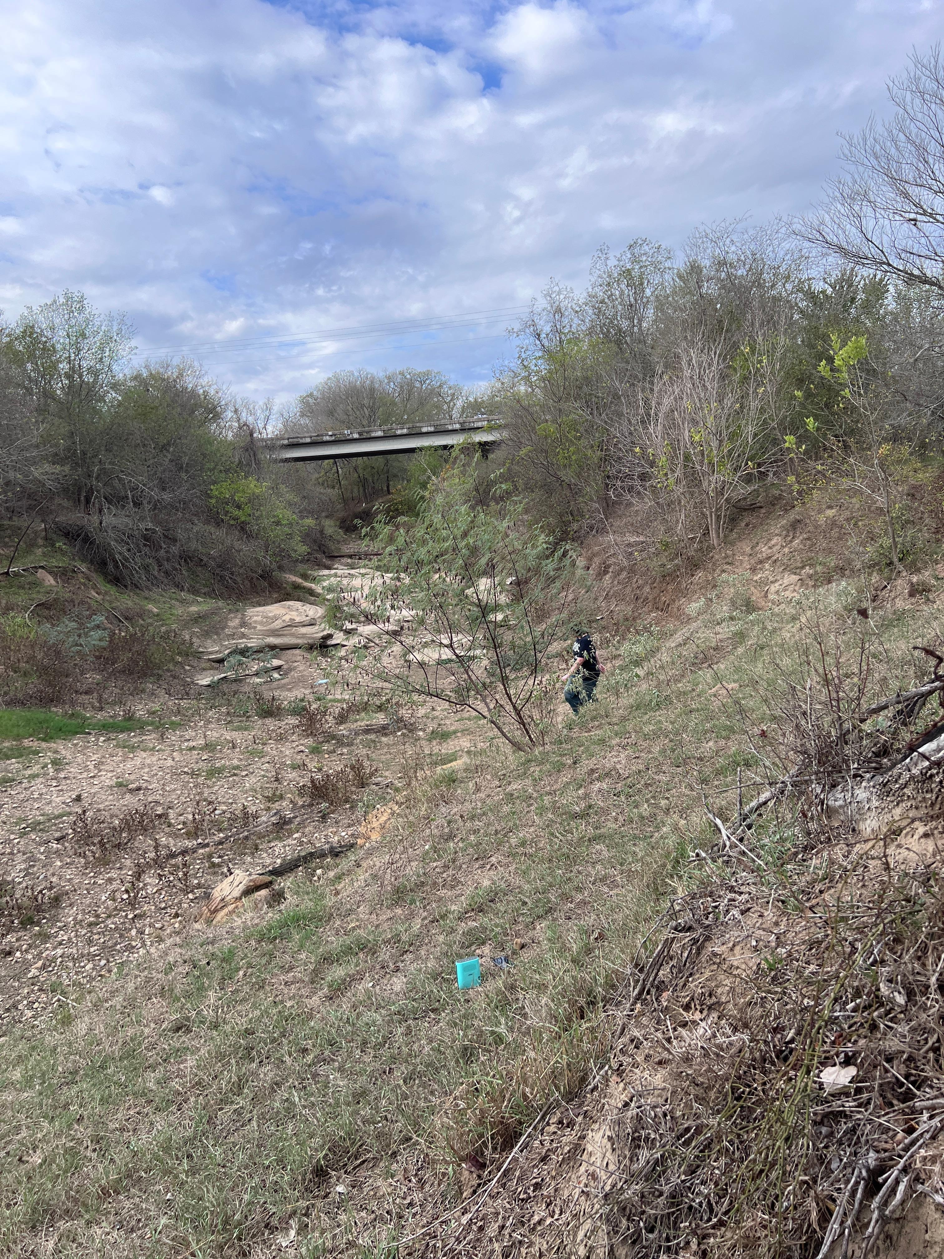 The creek behind the property