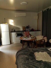 Nice size fridge air conditioner was nice and fresh and clean