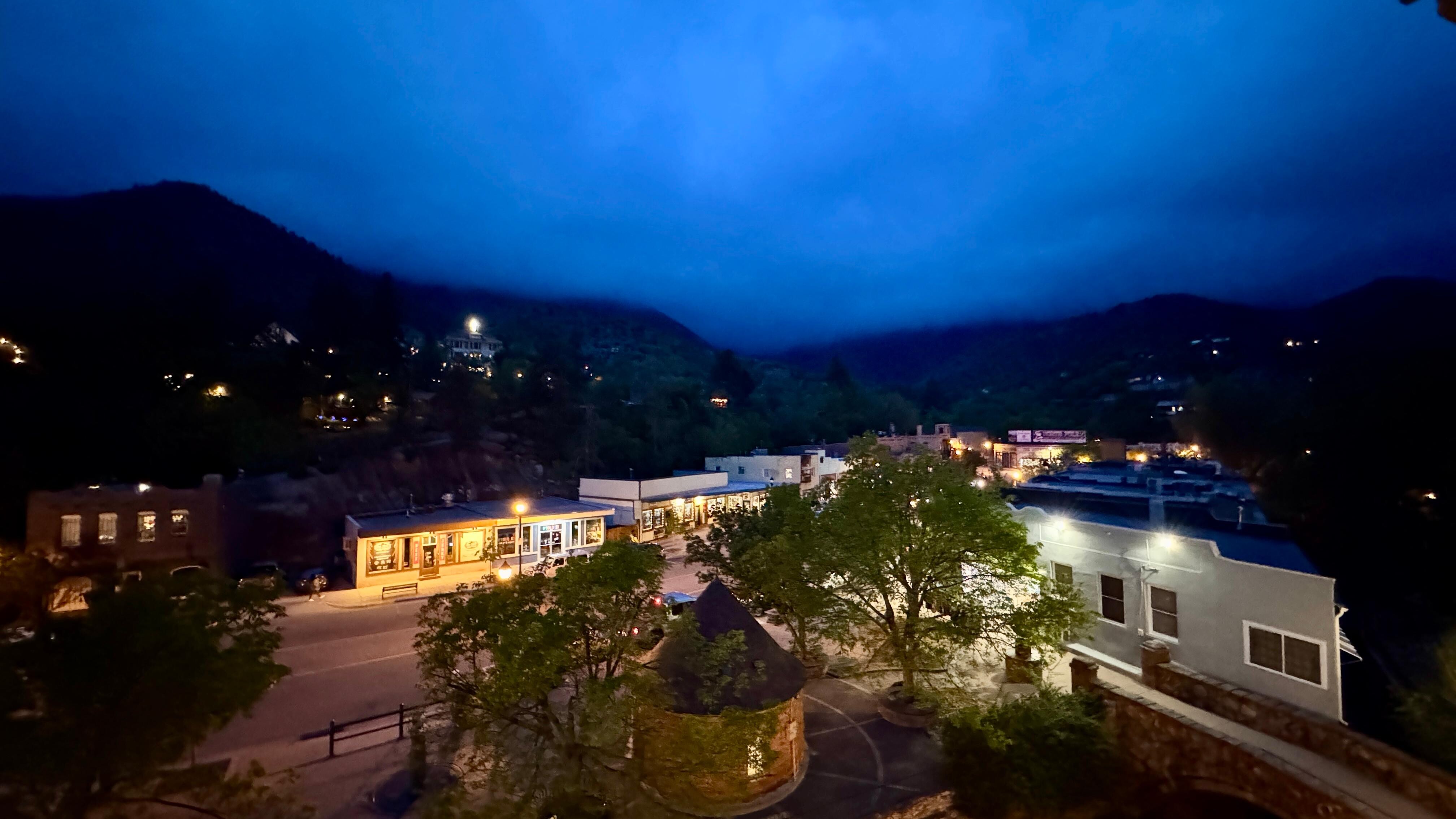 Night view from balcony
