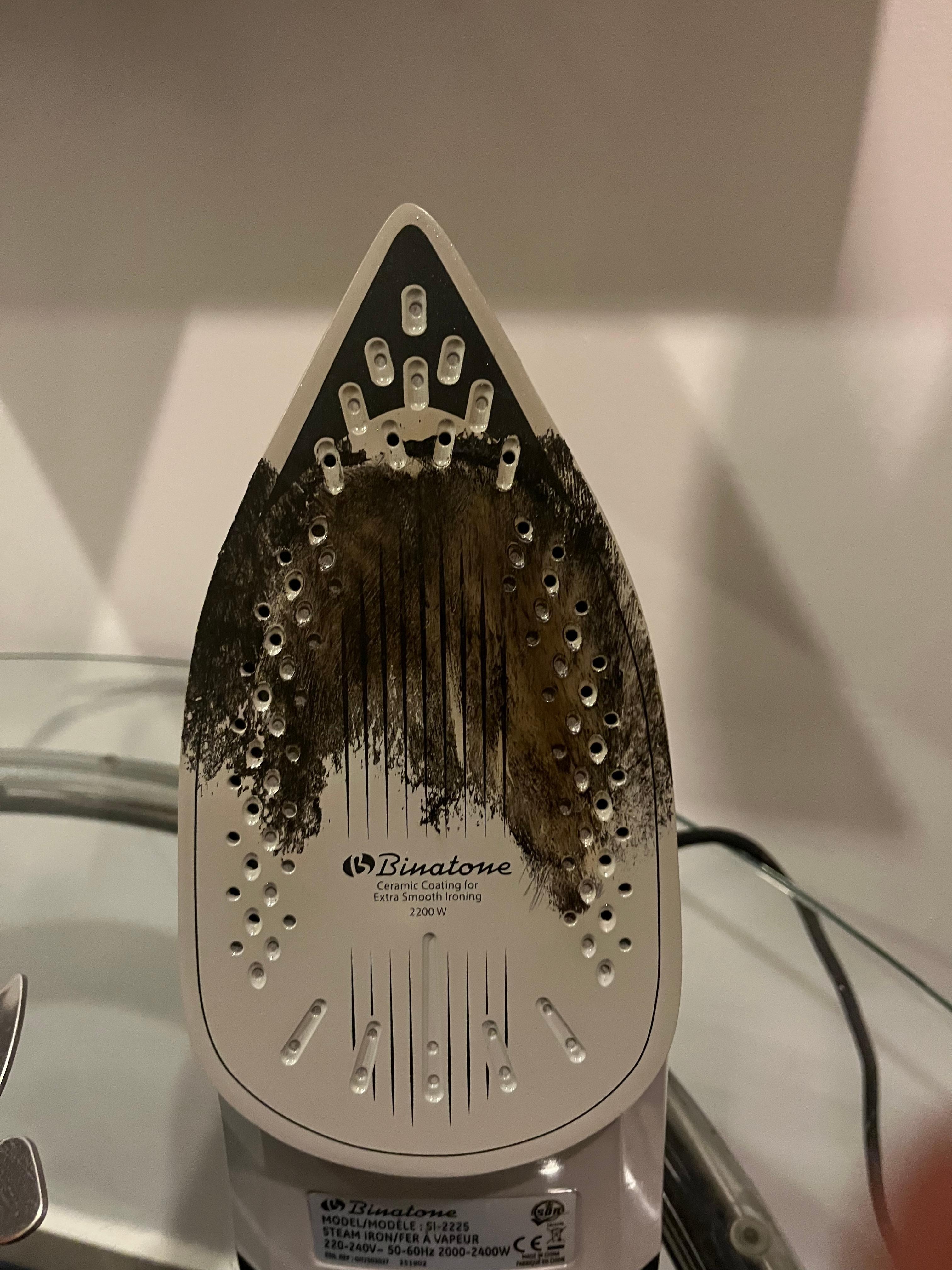 Iron face that was not clean. Bring your own iron 