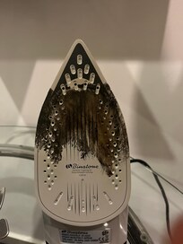 Iron face that was not clean. Bring your own iron