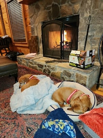 Nothing better than getting cozy by the fire!