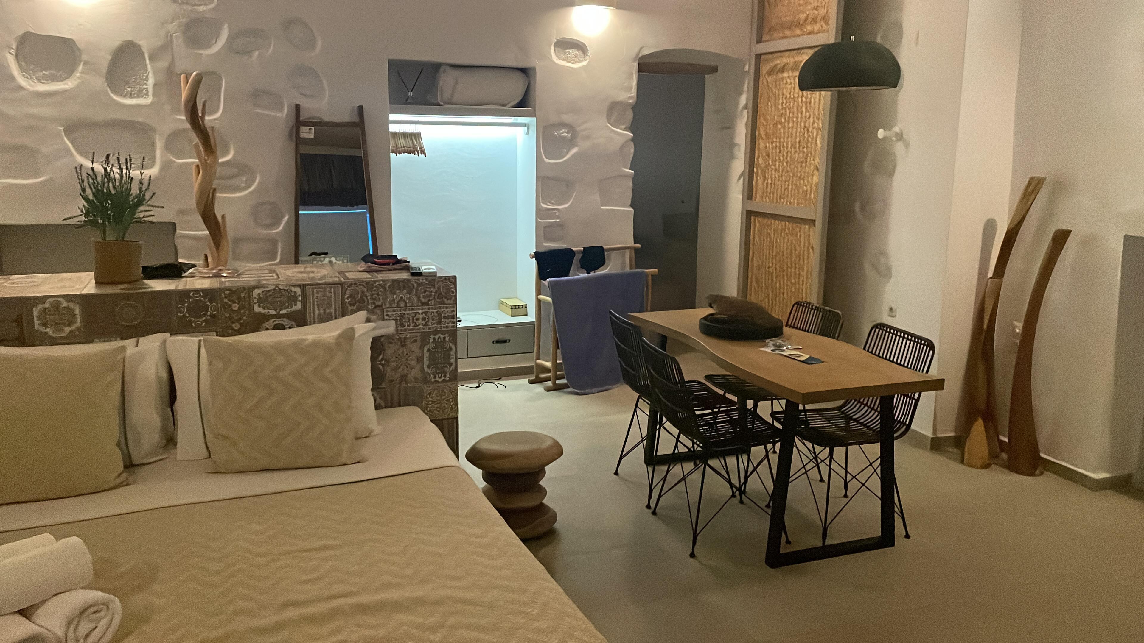 Inside the apartment