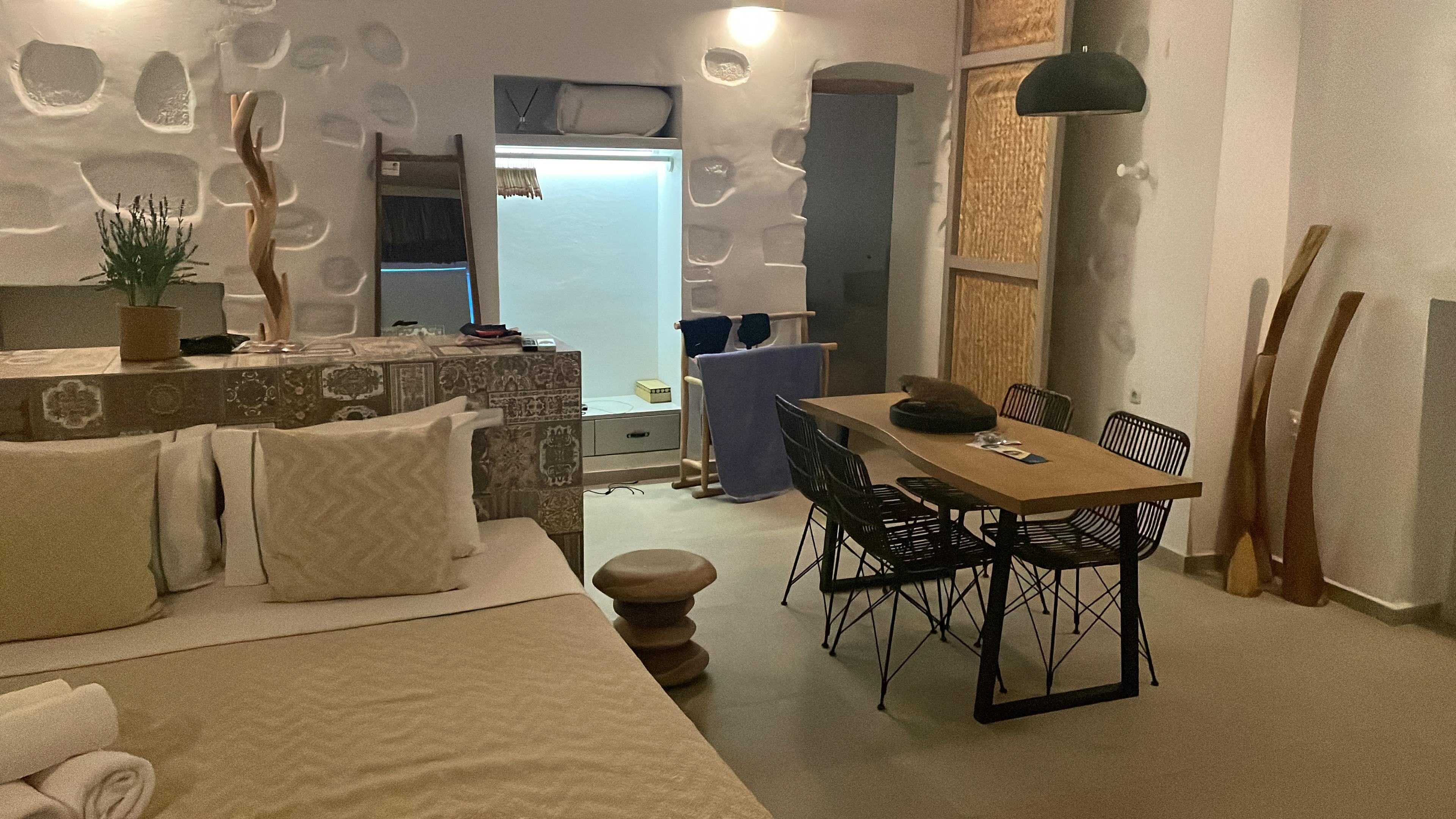 Inside the apartment
