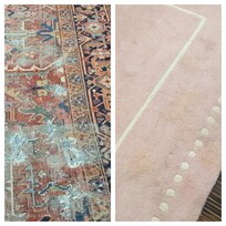 Dirty, worn rugs