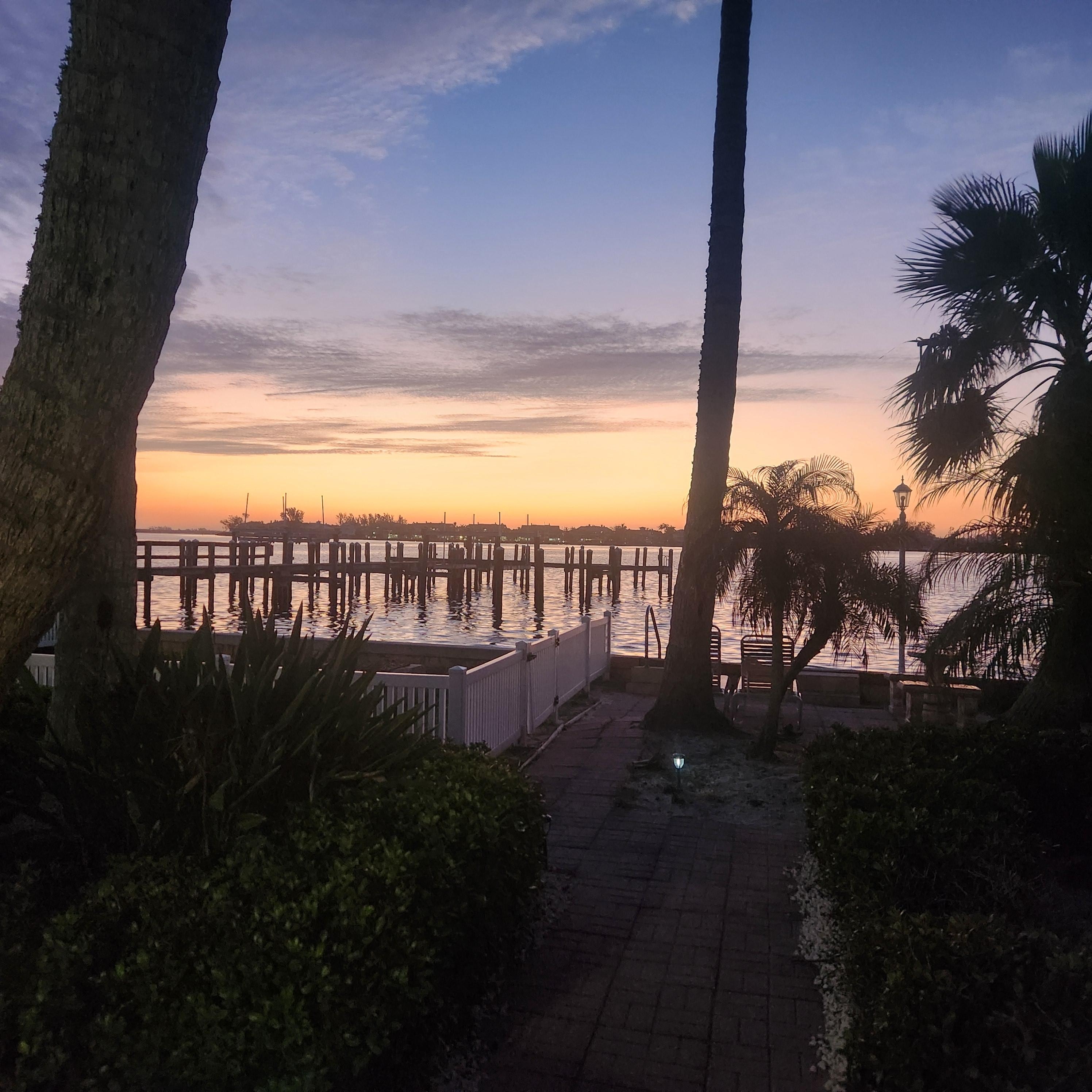 Sunrise from back slider.