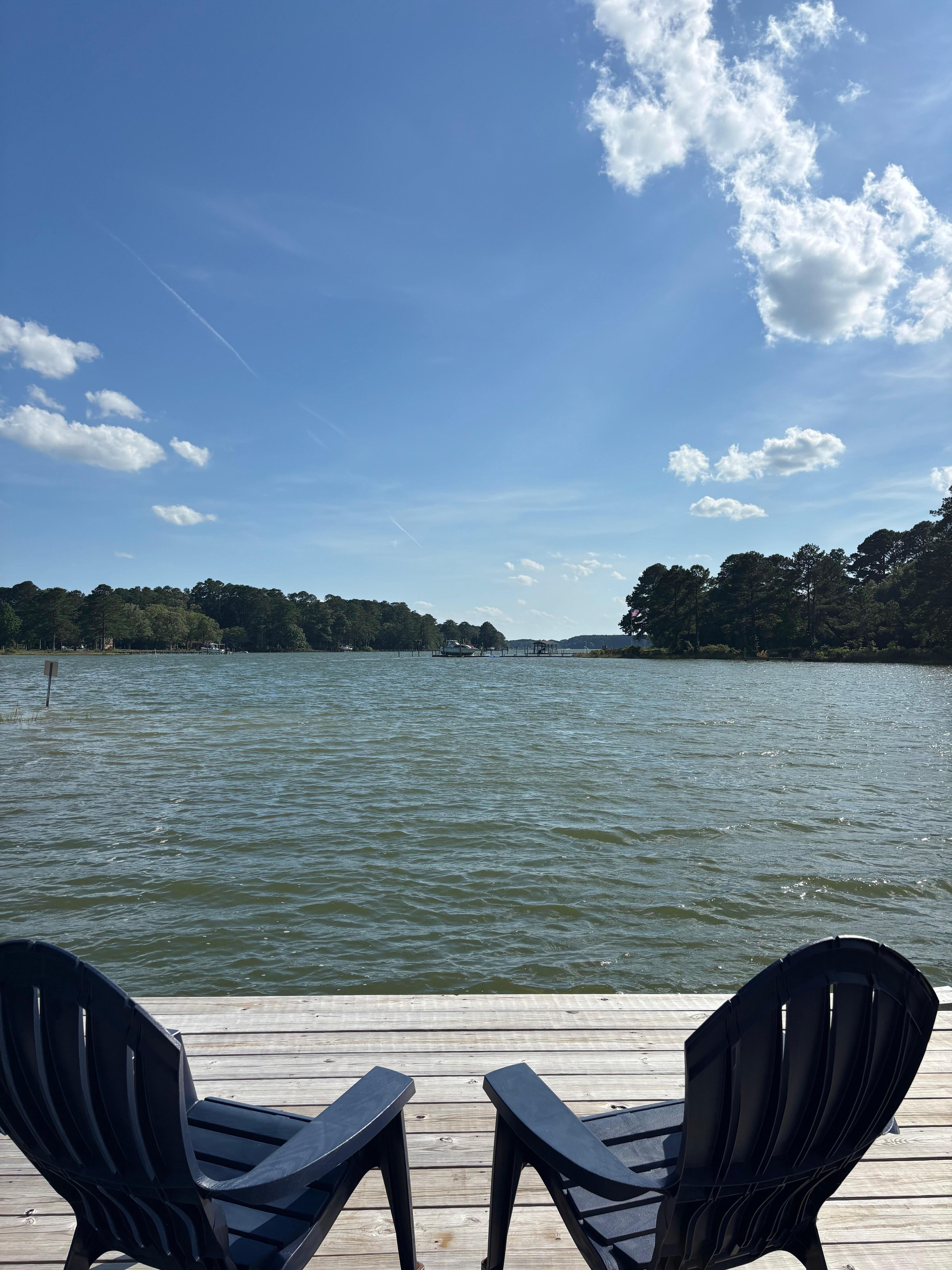 Chairs on the pier
