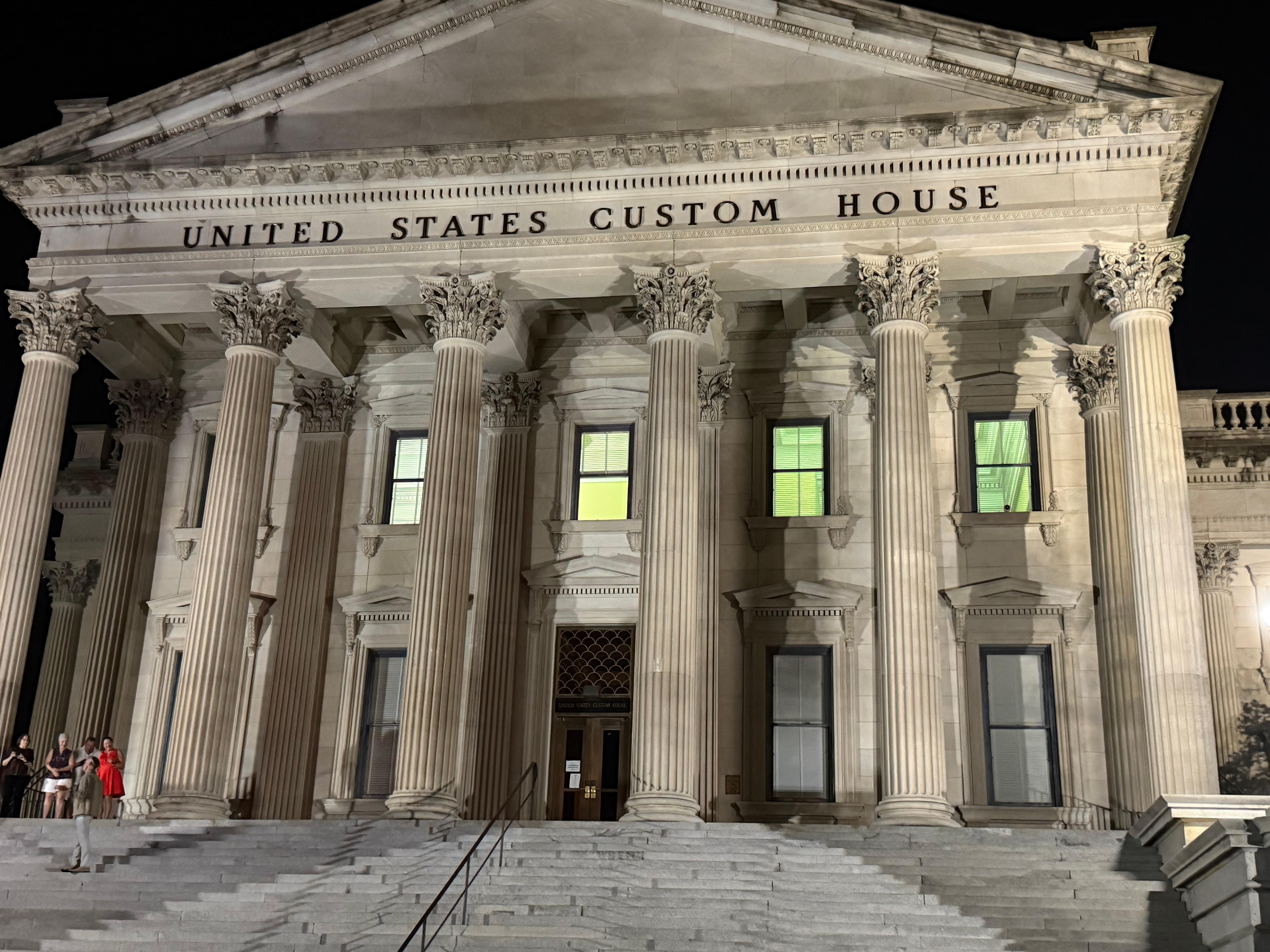 The US Customs House! Magnificent structure, closer to the pier! Loved it 