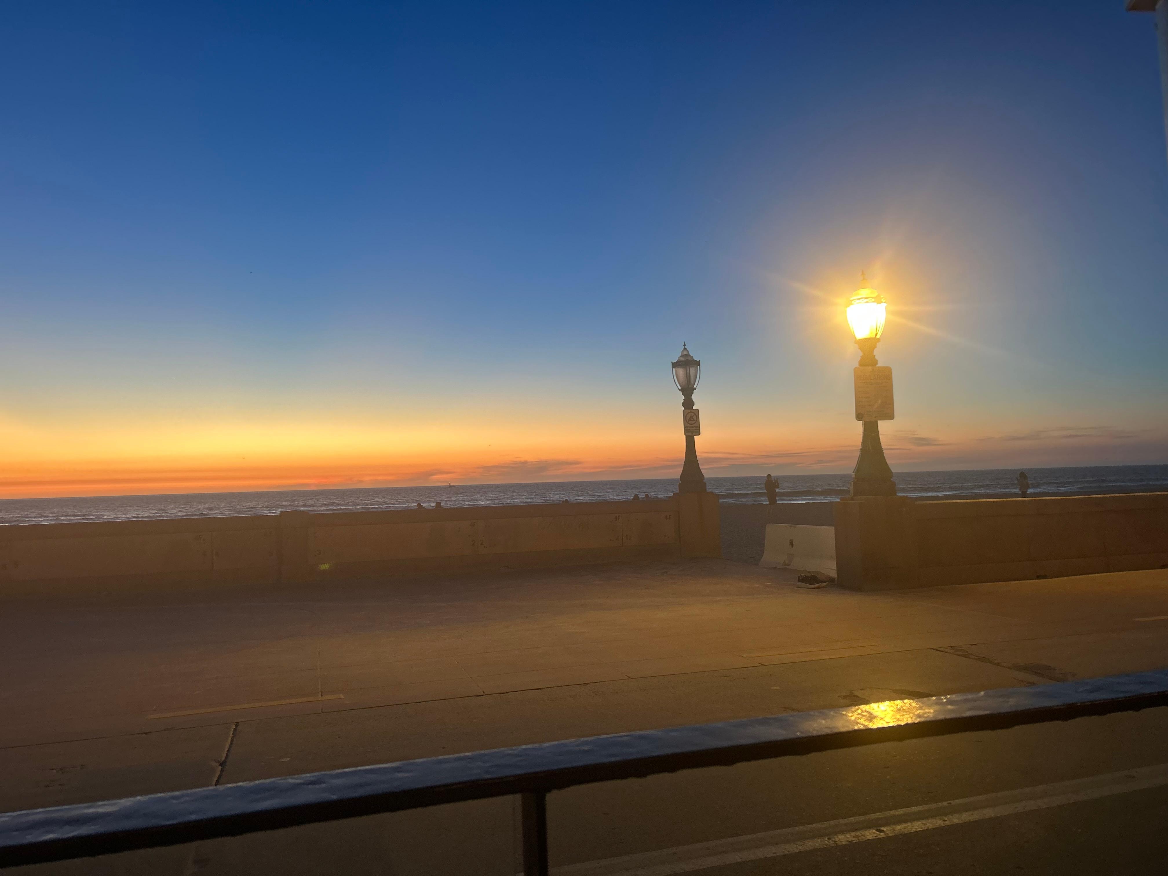 Sunset on the Pacific Ocean. 