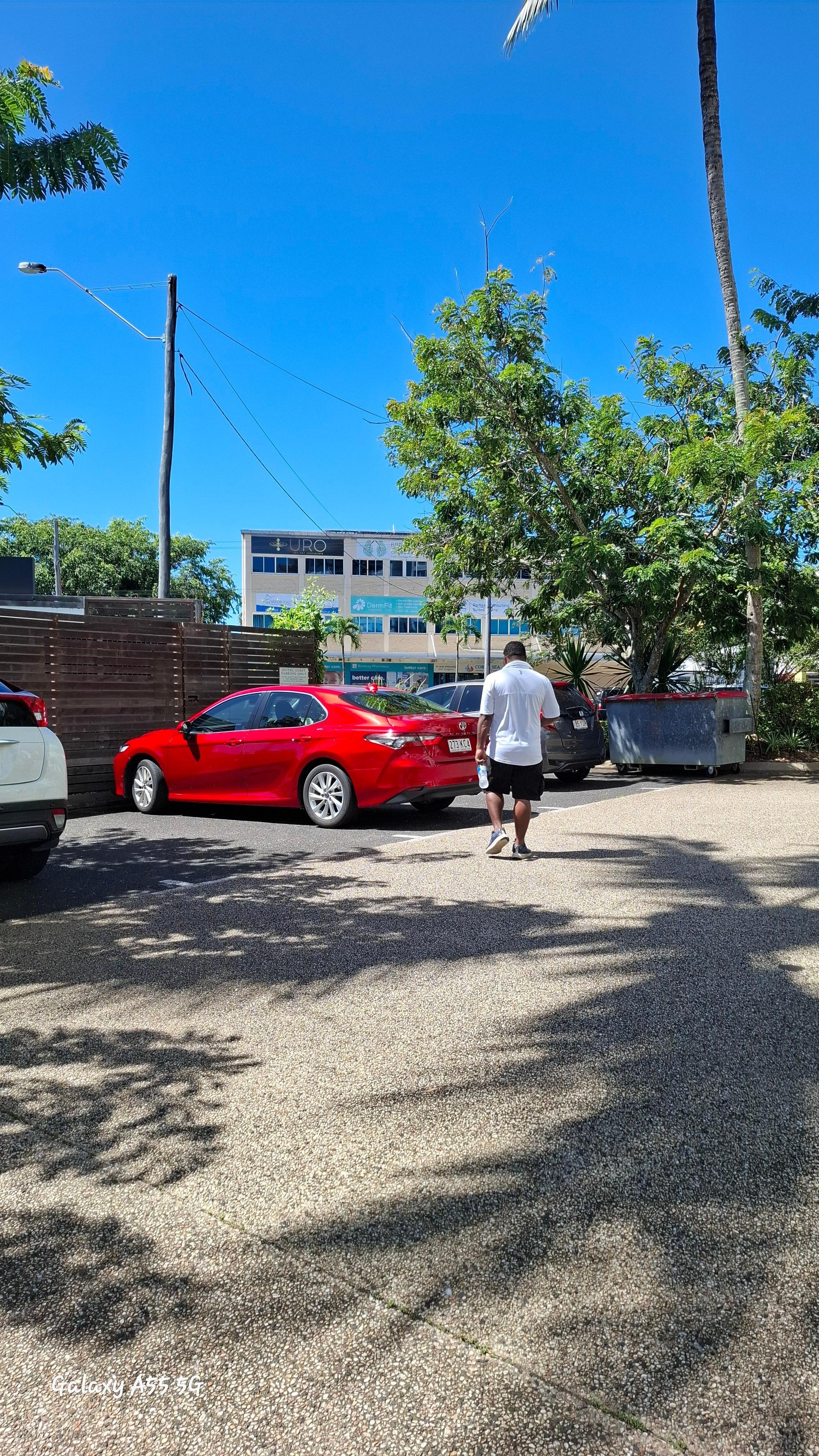 Self-parking spaces within the property 
