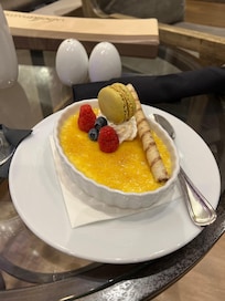 Crème brûlée ordered at downstairs bar