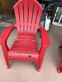 Hole in plastic lawn furniture