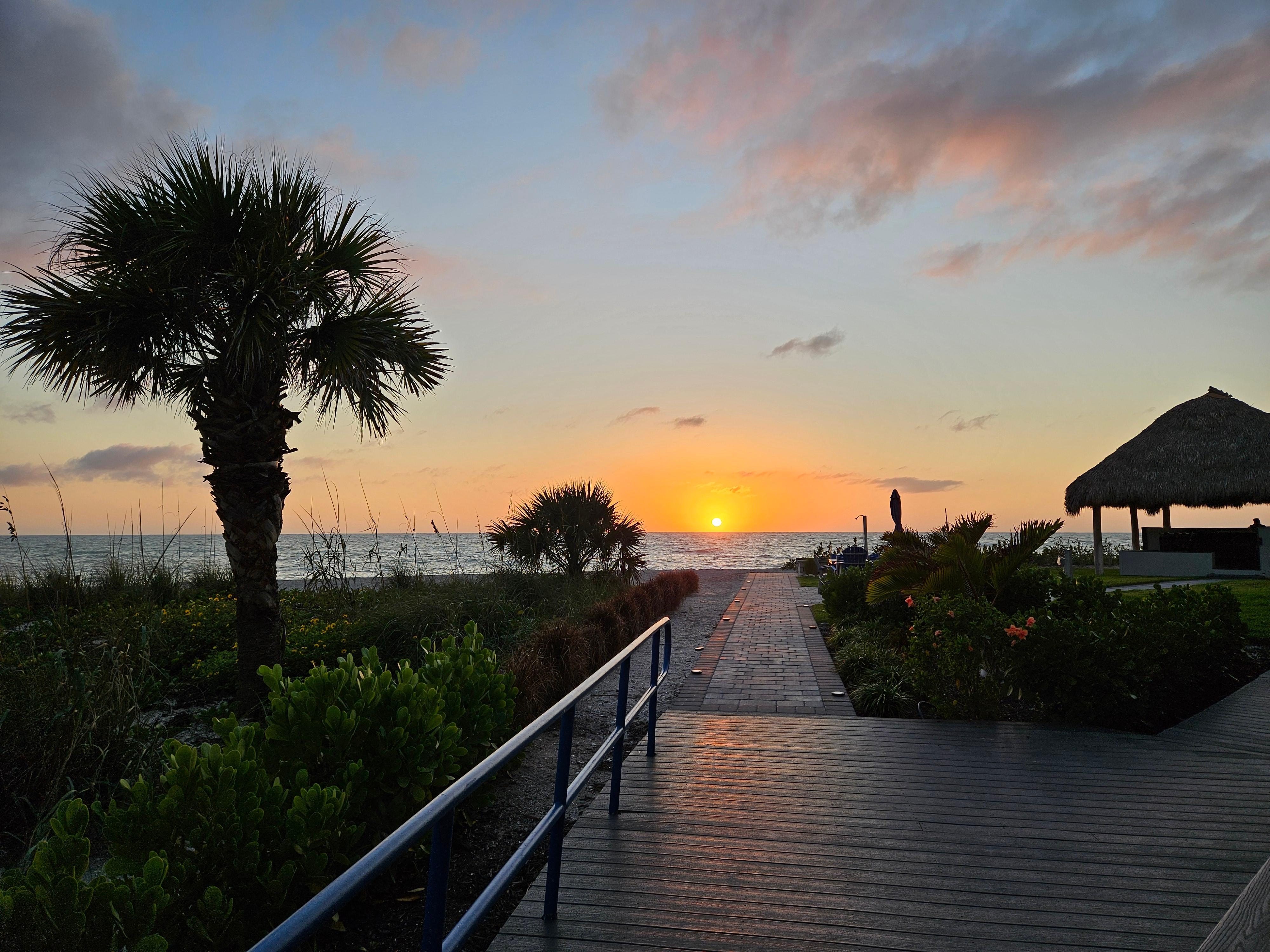 View towards beach from boardwalk