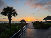 View towards beach from boardwalk