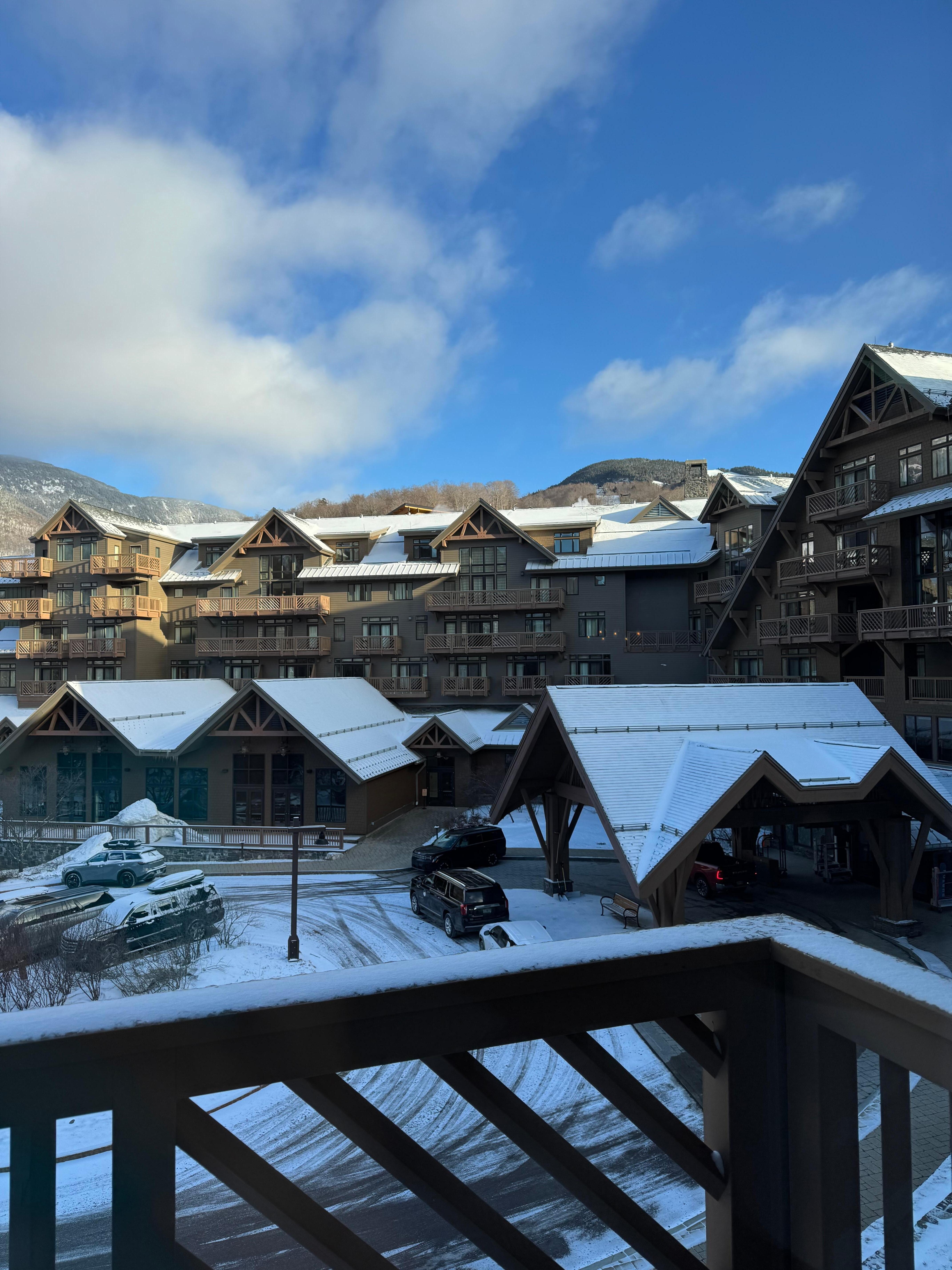 From the room balcony. 