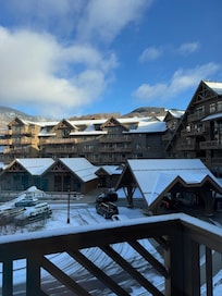 From the room balcony.