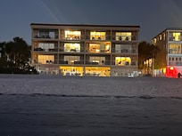 Picture of the condo from the beach at night