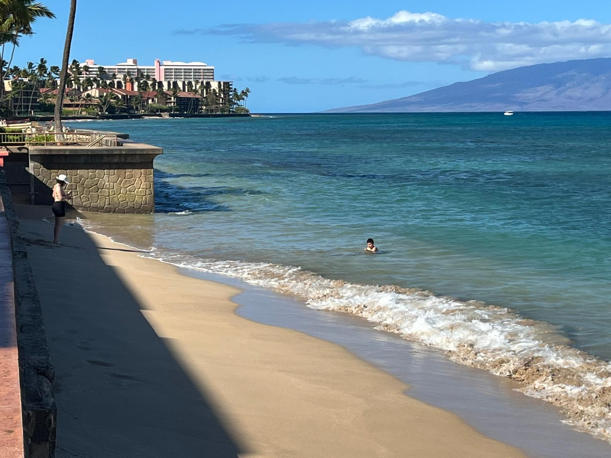 Great beach right out front where you can keep your eye on the kids.
