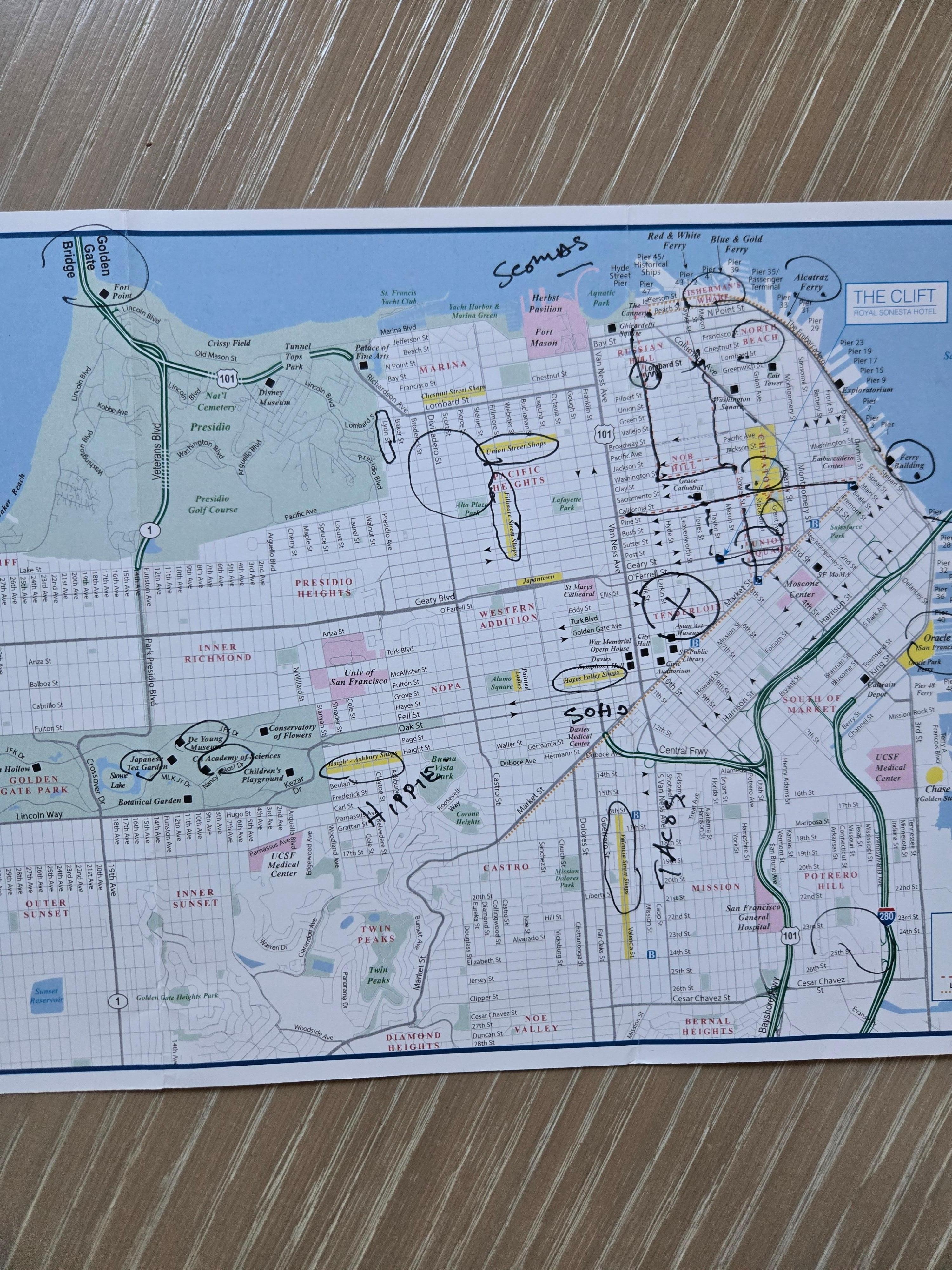 This map shows how close to everything the hotel is