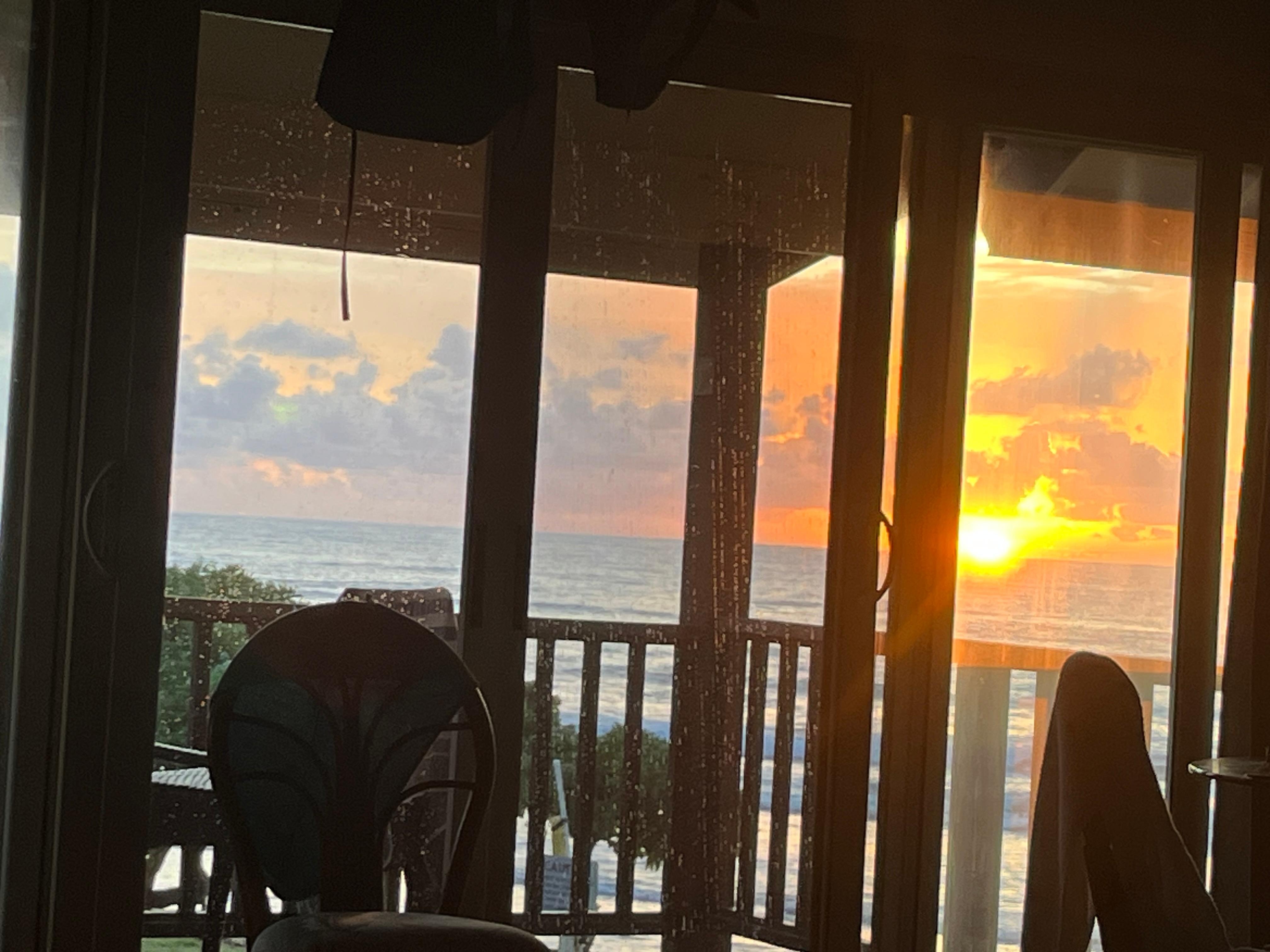 Sunrise from my pillow. 