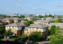 Arsenal FCâs stadium on the skyline put the bedroom window.