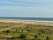 Boardwalk to beach.