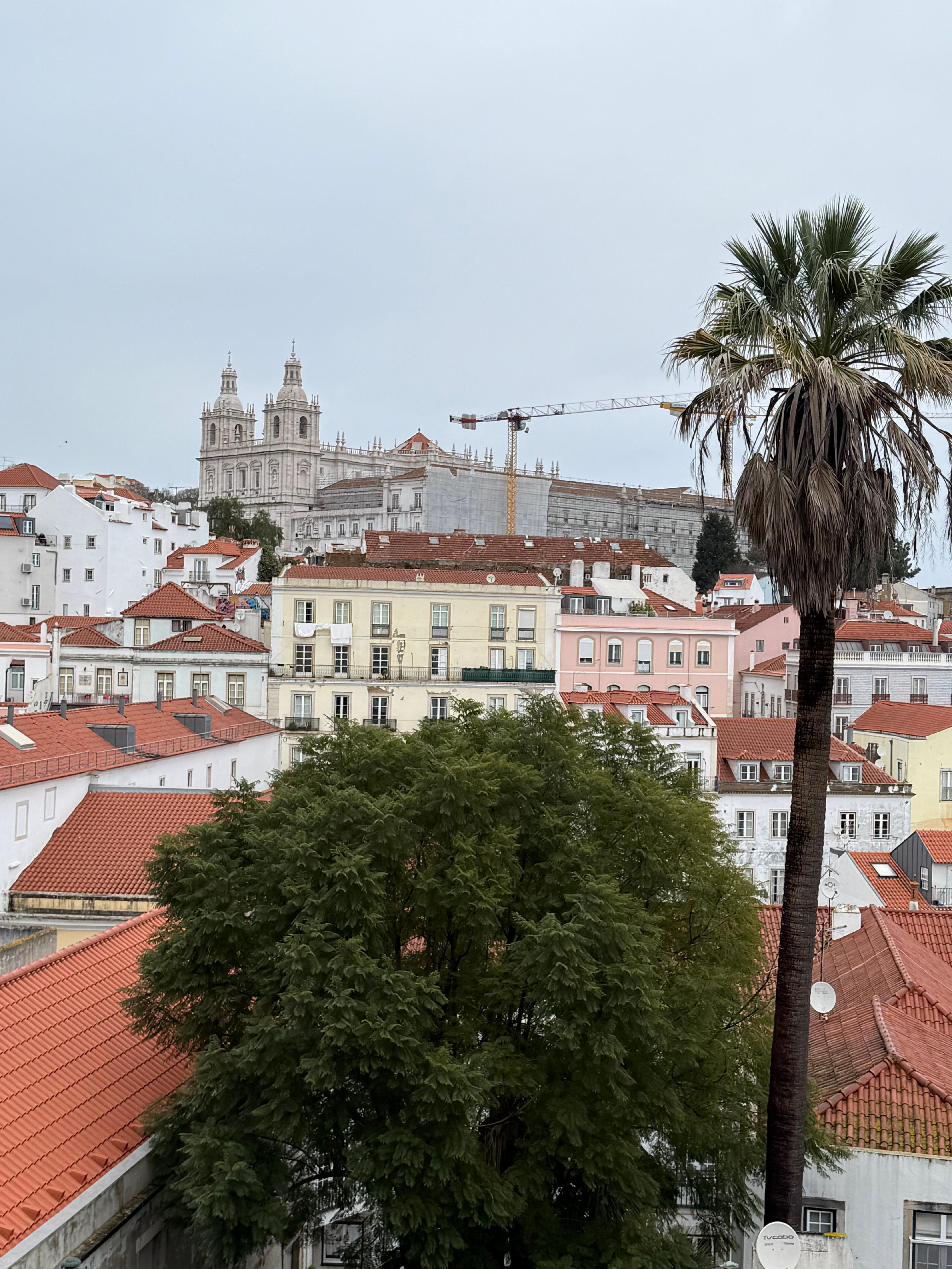 Terrace looking up the hill towards St. Vincent.  