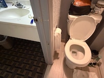 Dirty bathroom and the same poop