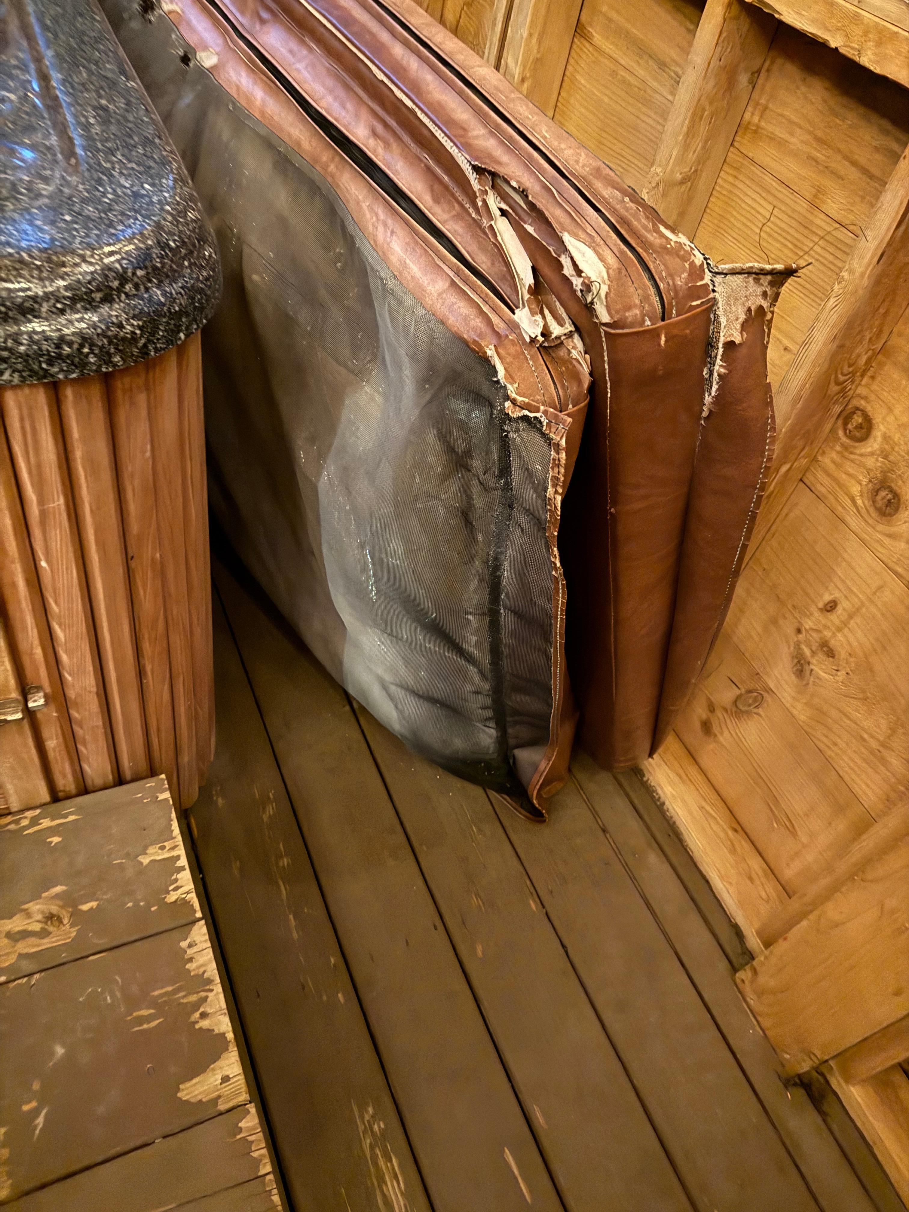 Hot tub lid, as we found it