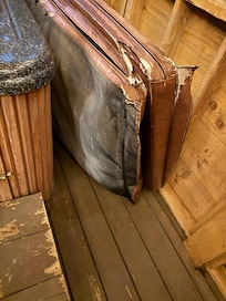 Hot tub lid, as we found it