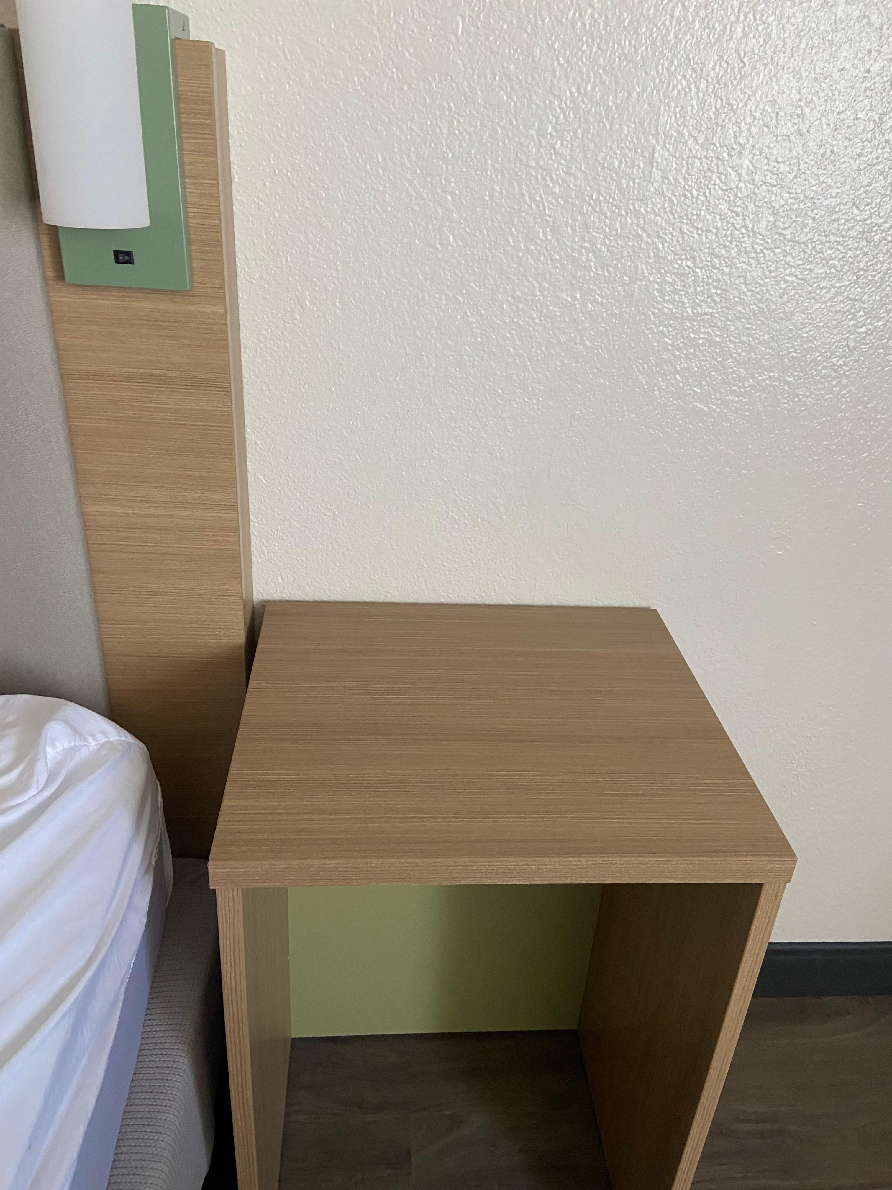 No outlets near the nightstands