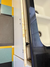 Stains in kitchen pullouts by sink